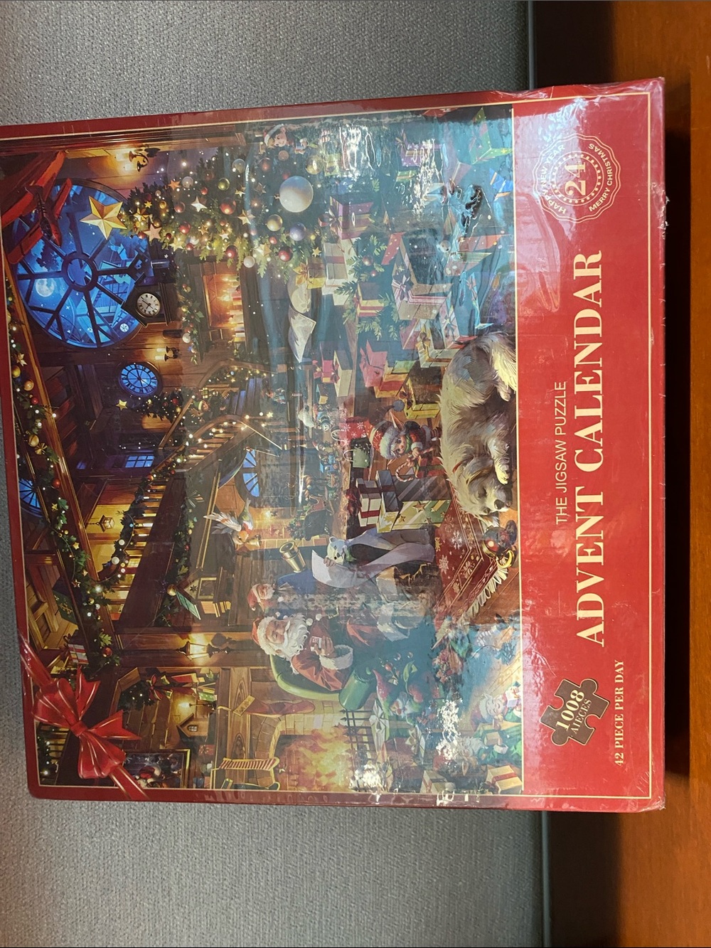 Advent Calendar Jigsaw Puzzle - Festive Red